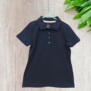 Wonder Nation Polo Shirt Girls Size 6 Navy Uniform Short Sleeve